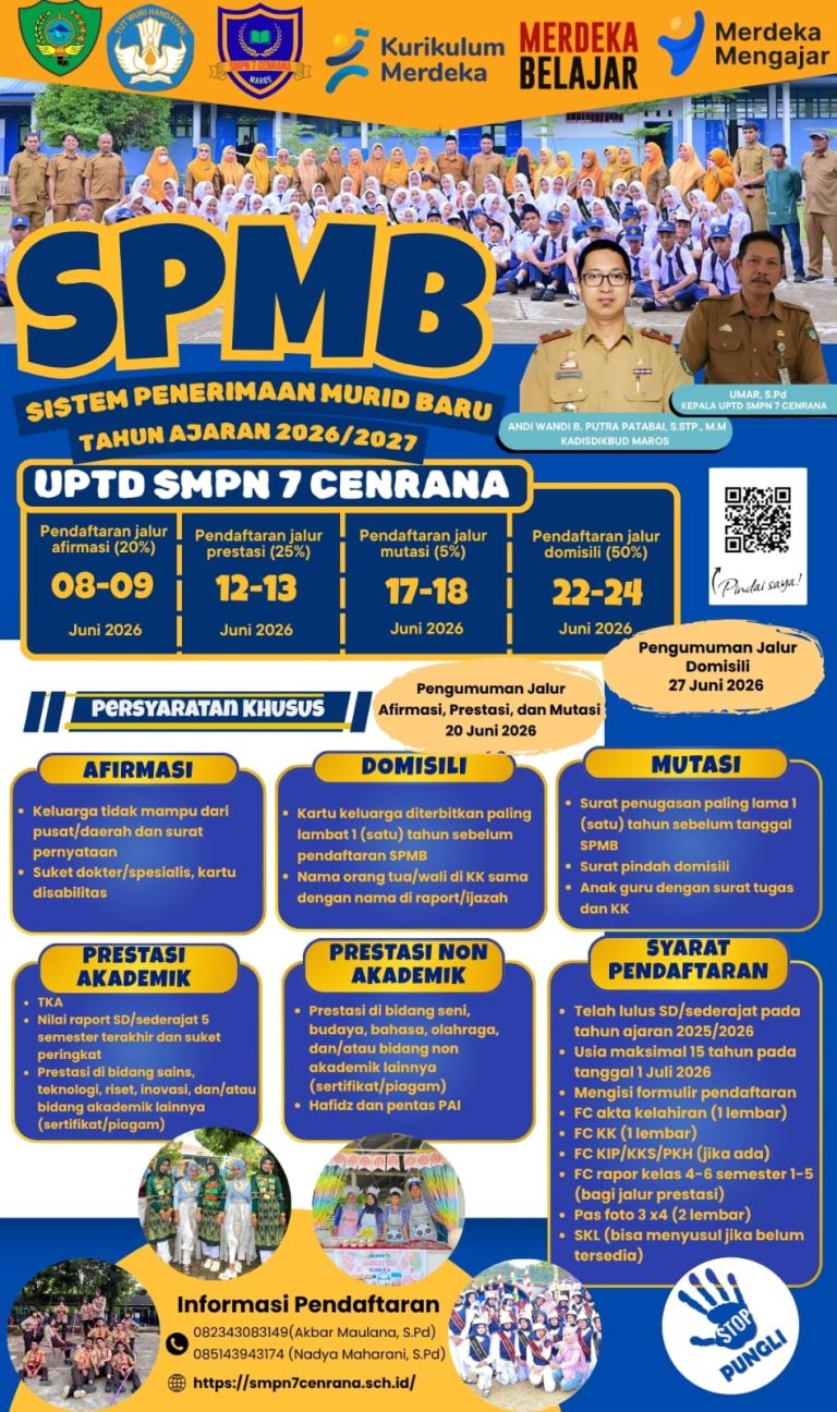 Grafis Spanduk SPMB 2026 SMP 7